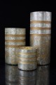  4"D x 4"H SMALL, SILVER AND GOLD MERCURY VOTIVE CANDLE HOLDER [513335] 